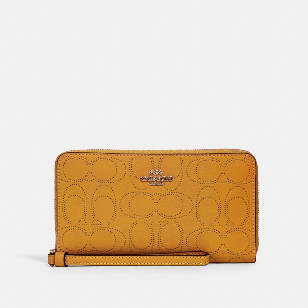 Large phone wallet online coach