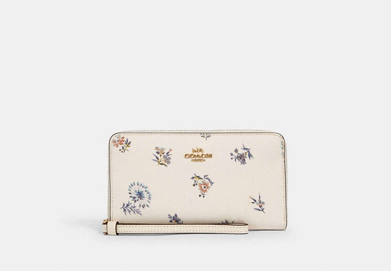 Large Phone Wallet With Dandelion Floral Print