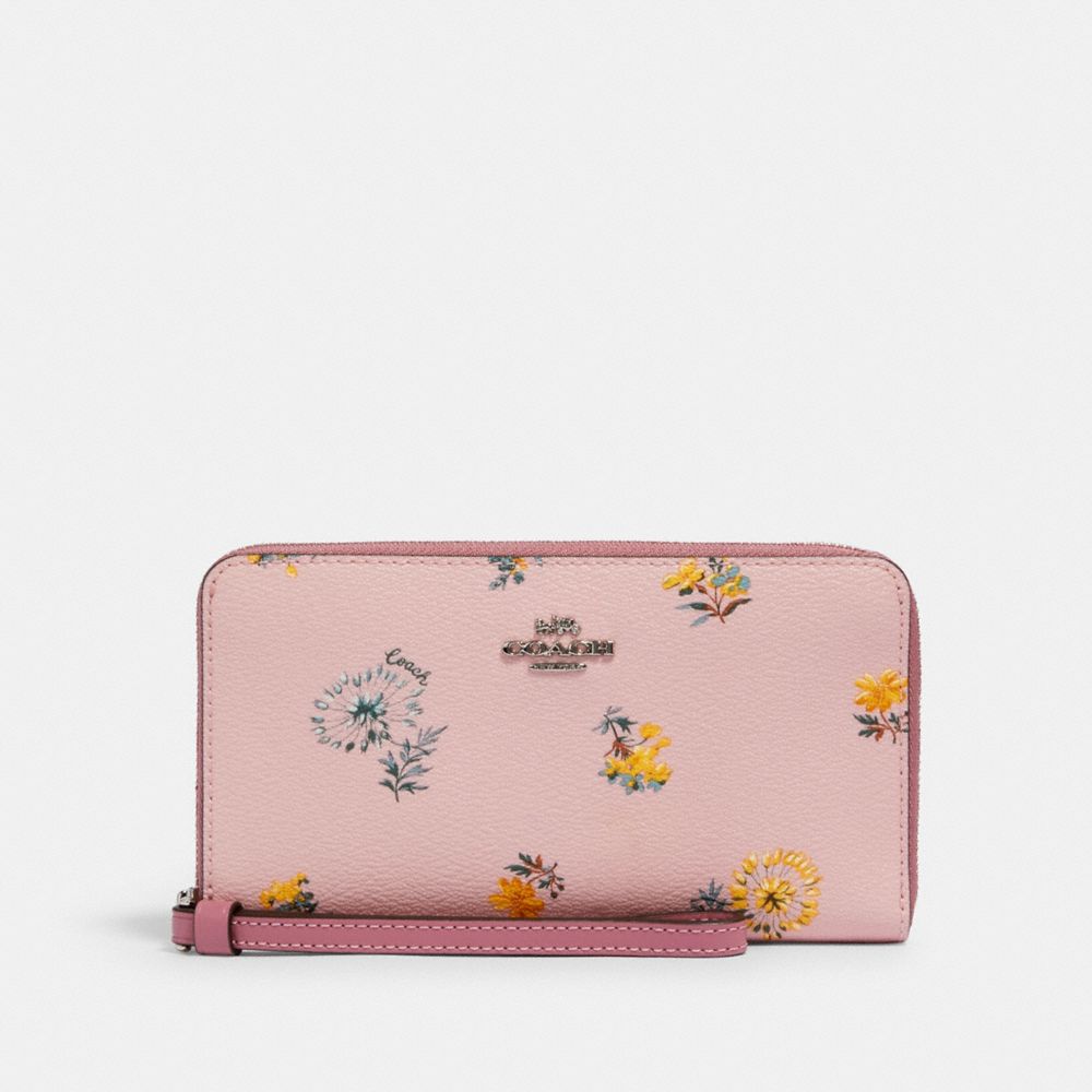 Coach shoulder strap pink bag with Dandelion flower buy printed