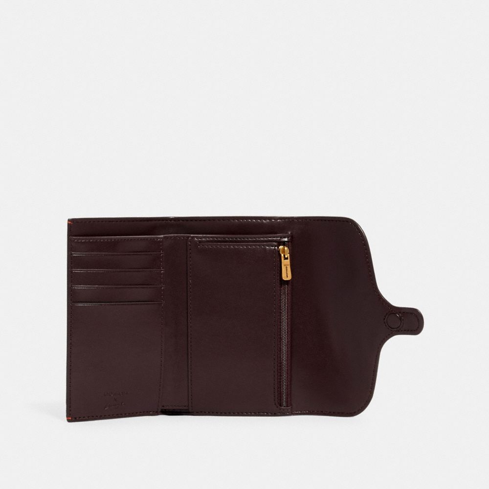 Jade Medium Envelope Wallet In Signature Canvas With Rexy By Guang Yu