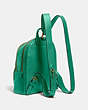 COACH®,CARRIE BACKPACK 23,Leather,Medium,Brass/Green,Angle View