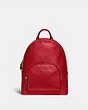 COACH®,CARRIE BACKPACK 23,Leather,Medium,Brass/Red Apple,Front View