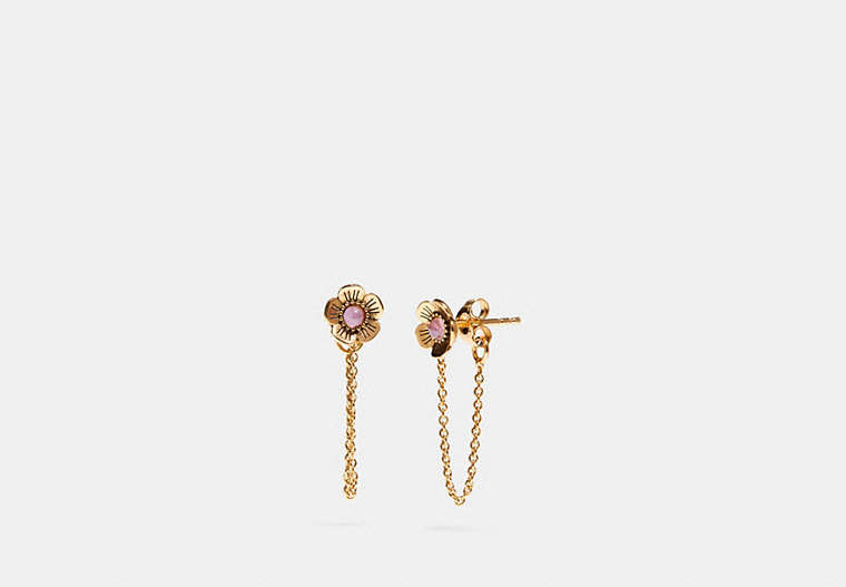 Demi Fine Tea Rose Chain Earrings