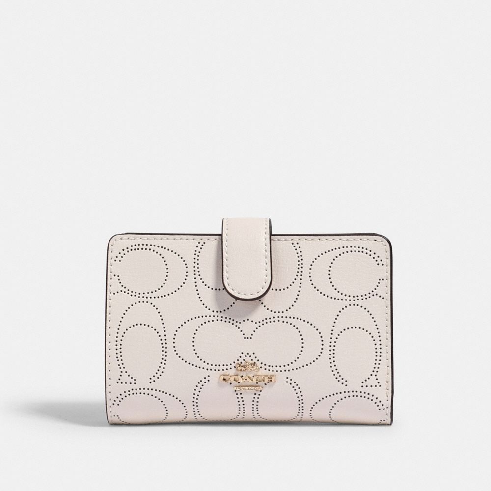 COACH®  Medium Corner Zip Wallet With Signature Leather