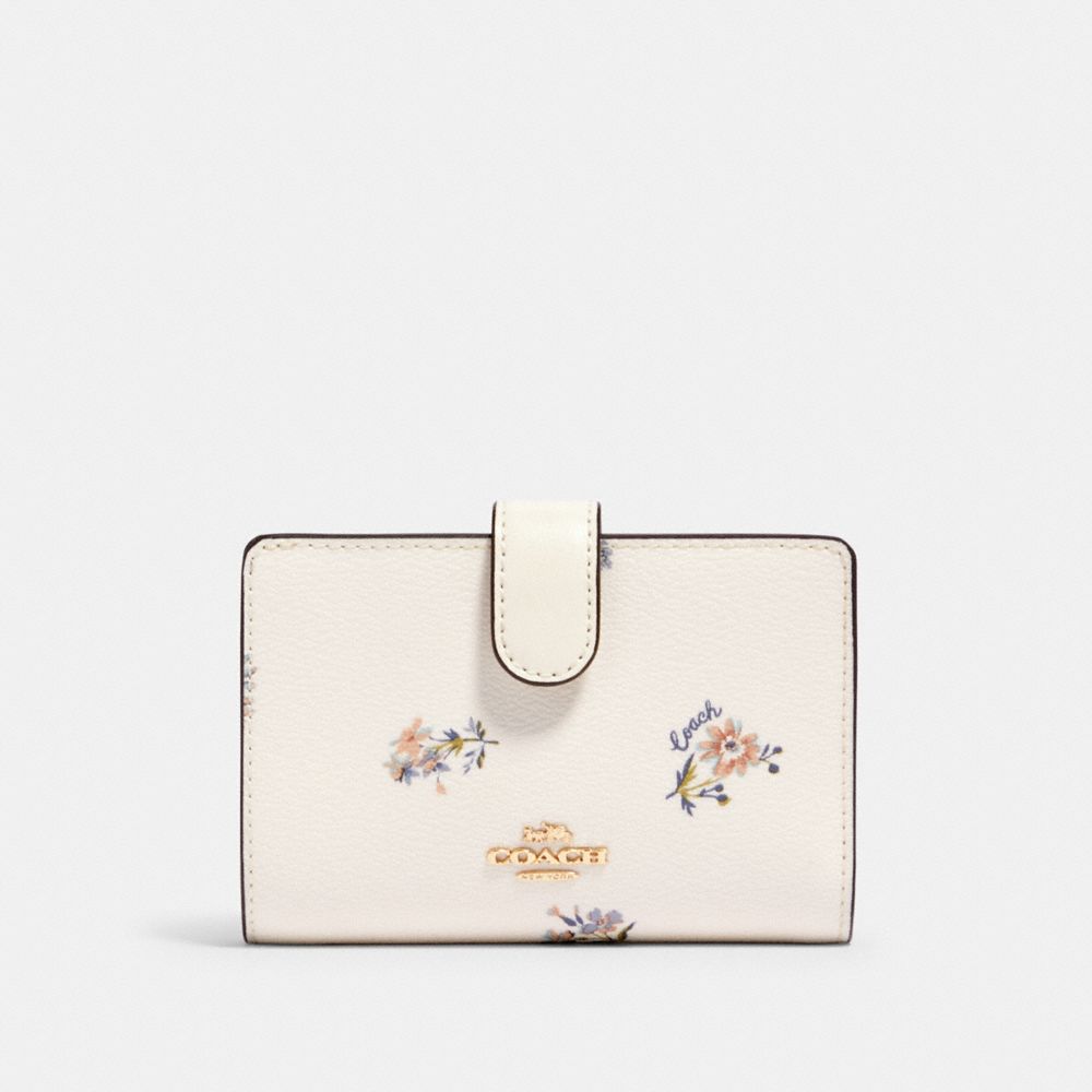 COACH® | Medium Corner Zip Wallet With Dandelion Floral Print