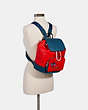 COACH®,COACH │ MARVEL JES BACKPACK WITH SPIDER-MAN,Leather,Silver/Miami Red Multi,Alternate View