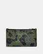 COACH®,ZIP CARD CASE WITH CAMO PRINT AND RIVETS,Leather,SURPLUS,Back View