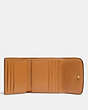 COACH®,SMALL WALLET WITH LINEAR QUILTING,Gold/Chalk,Inside View,Top View