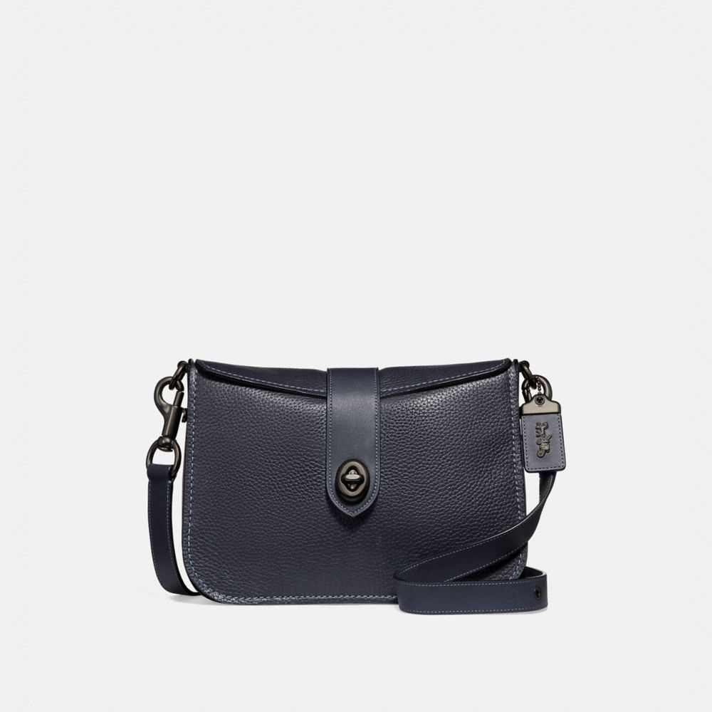 COACH®,PAGE 27,Leather,Small,Black Copper/Midnight Navy,Front View