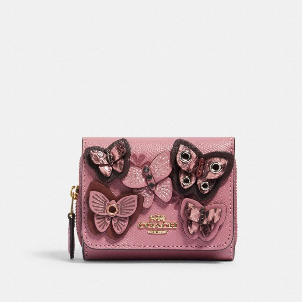 Coach snap card case butterfly hot sale