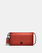 COACH®,DINKY WITH HEART PRINT INTERIOR,Leather,Mini,Black Copper/Chili,Front View