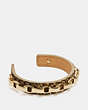 COACH®,SNAKESKIN SIGNATURE CUFF,Leather,Gold/NATURAL,Front View