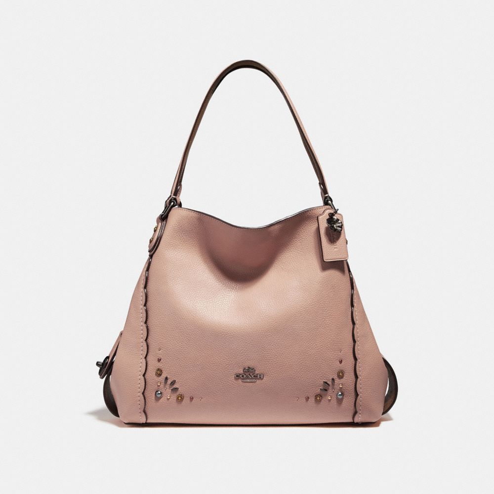 Coach edie hot sale metallic gunmetal