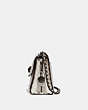 COACH®,PARKER 18 WITH RIVETS,Leather,Small,Black Copper/Chalk,Angle View