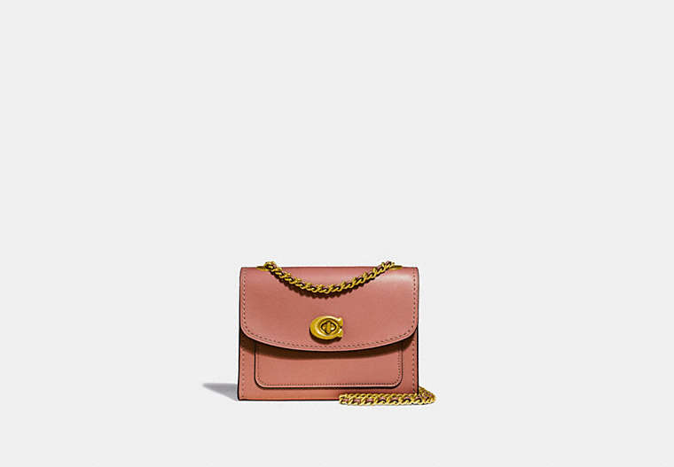 COACH®,PARKER 18,Leather,Brass/Light Peach,Front View