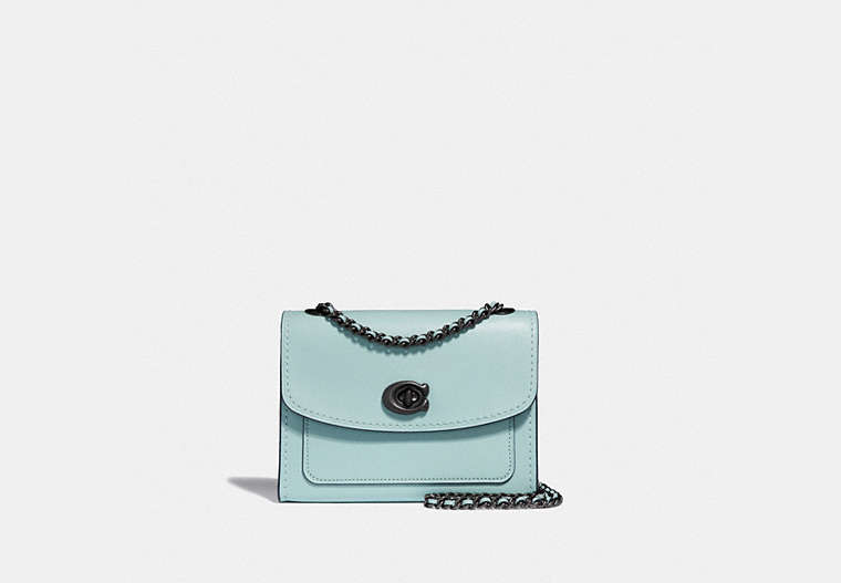 COACH®,PARKER 18,Leather,BP/Light Turquoise,Front View