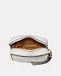COACH®,CAMERA BAG,Pebbled Leather,Medium,Chalk/Light Gold,Inside View,Top View