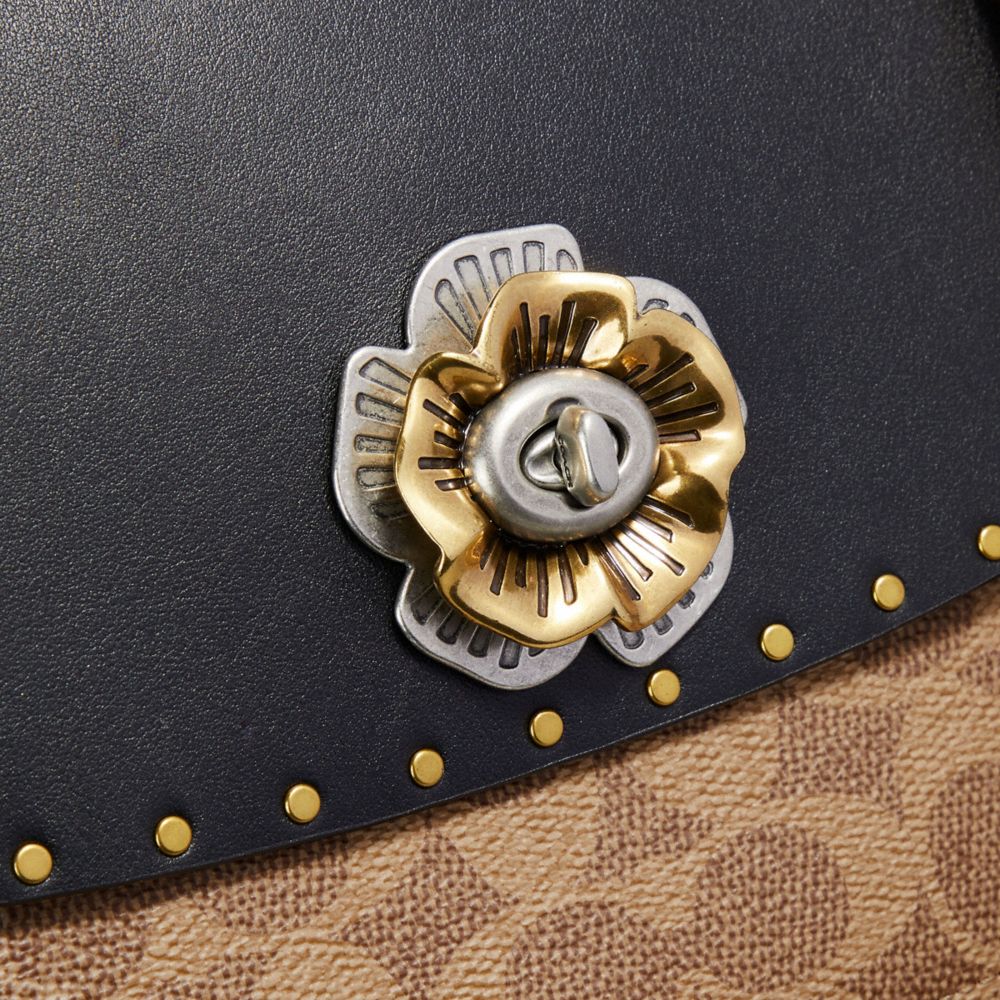 COACH Parker With Rivets And Snakeskin Detail