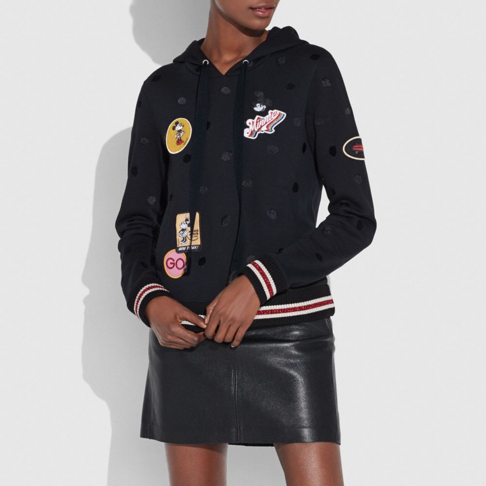 Embellished Hooded Sweatshirt With Patches