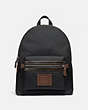 COACH®,ACADEMY BACKPACK,Mixed Material,X-Large,Black Copper/Black,Front View