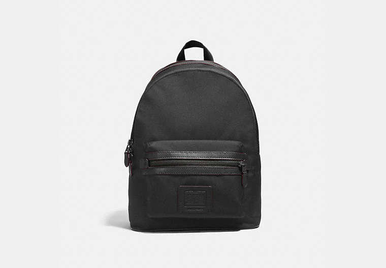 COACH®,ACADEMY BACKPACK,Mixed Material,X-Large,Matte Black/Black,Front View