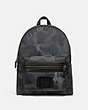 COACH®,ACADEMY BACKPACK WITH CAMO PRINT,Mixed Material,X-Large,Black Copper/Charcoal,Front View