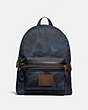 COACH®,ACADEMY BACKPACK WITH CAMO PRINT,Mixed Material,X-Large,Denim/Black Copper,Front View