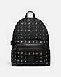 COACH®,ACADEMY BACKPACK WITH DOT DIAMOND PRINT,Mixed Material,Black/Chalk/Matte Black,Front View