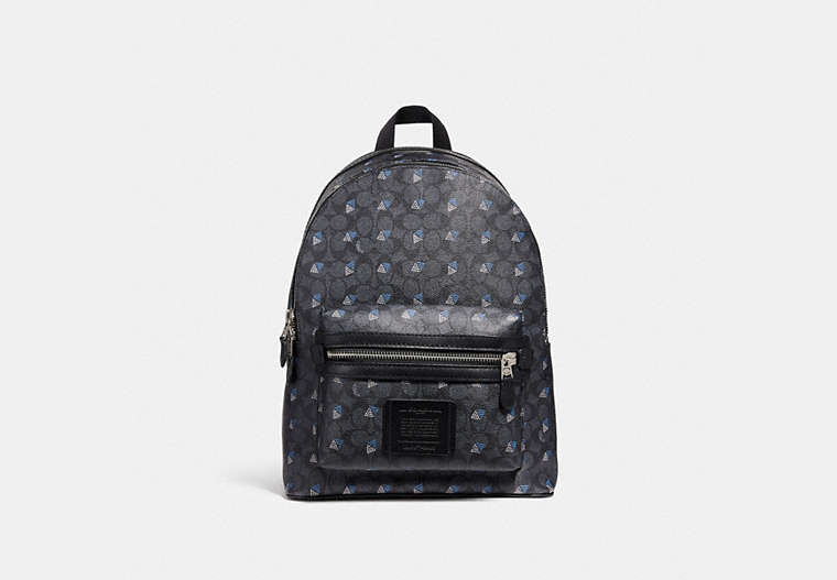 Academy Backpack In Signature Canvas With Dot Diamond Print