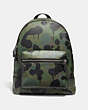 League Backpack With Camo Print And Studs