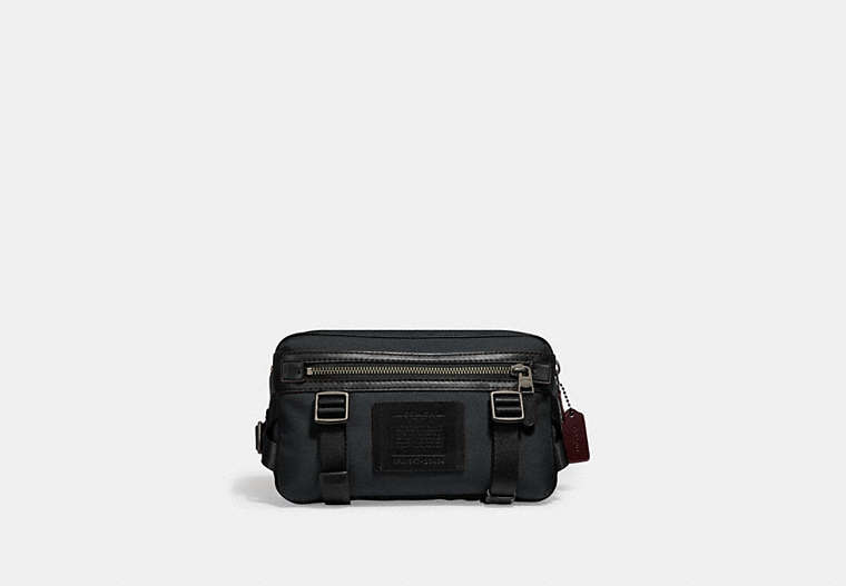 COACH®,UTILITY PACK,Mixed Material,Medium,Matte Black/Black,Front View