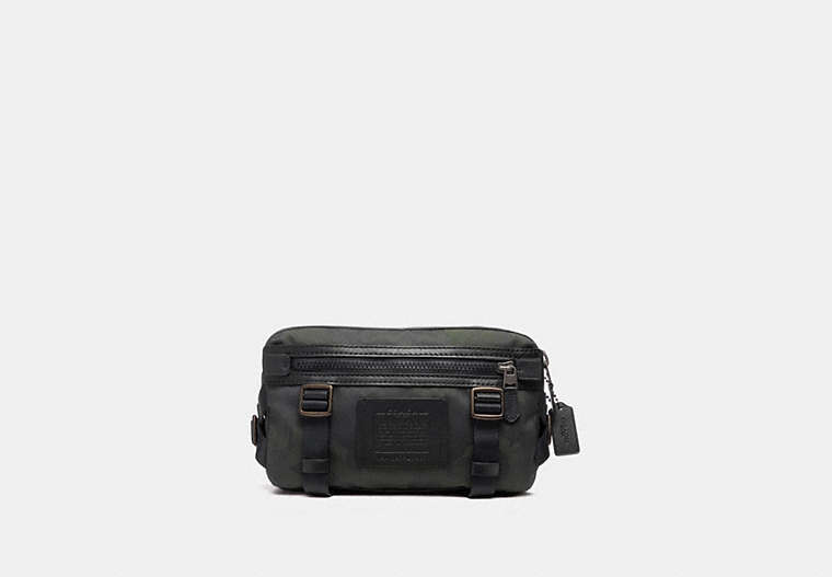 COACH®,UTILITY PACK WITH CAMO PRINT,mixedmaterial,Medium,Military/Black Copper,Front View