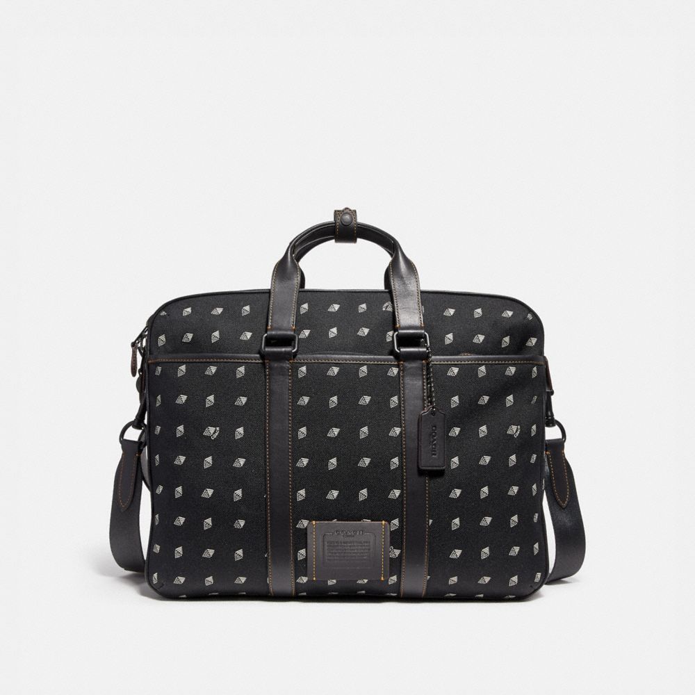 COACH®: Metropolitan Convertible Brief With Dot Diamond Print | COACH®