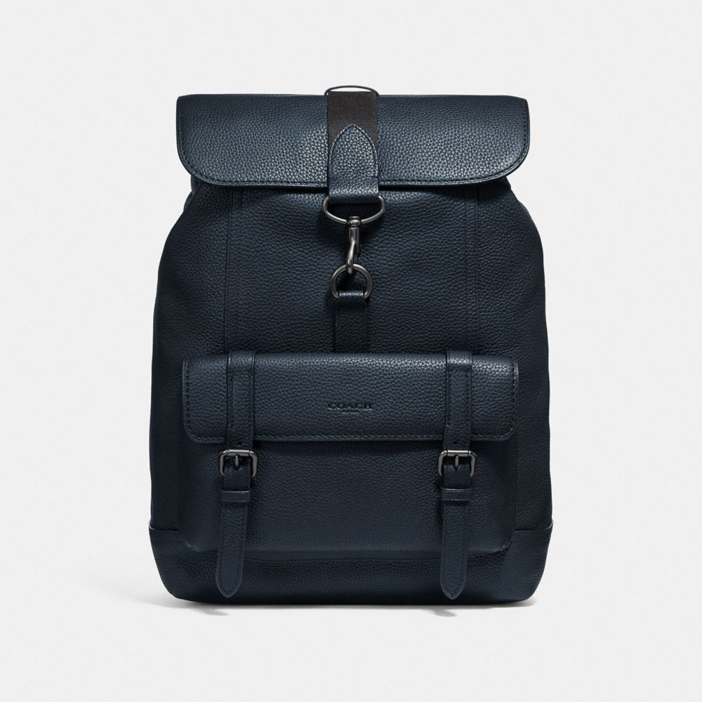 COACH®,BLEECKER BACKPACK,X-Large,Midnight Navy/Black Copper,Front View