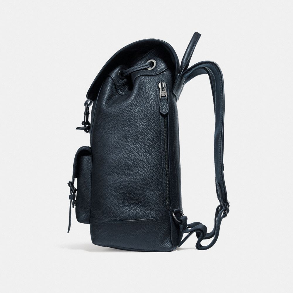 COACH®,BLEECKER BACKPACK,X-Large,Midnight Navy/Black Copper,Angle View