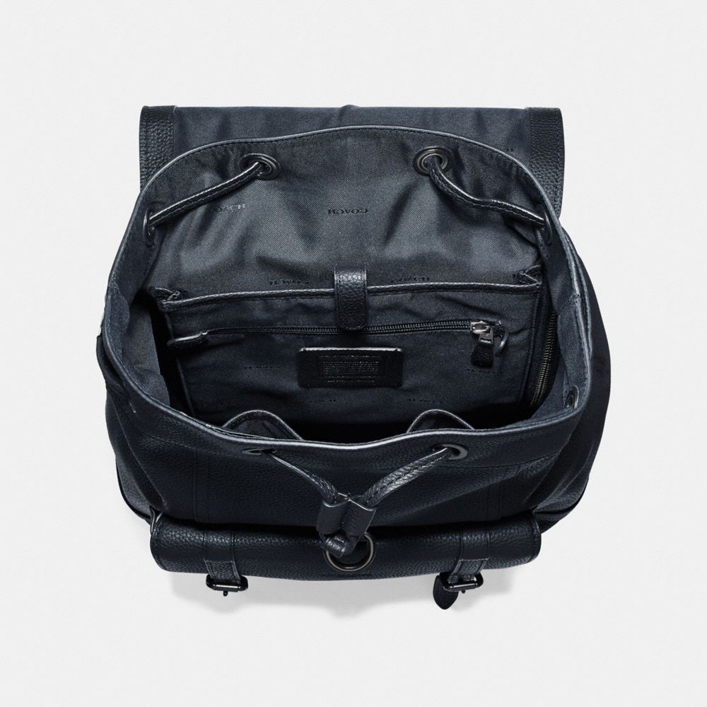COACH®,BLEECKER BACKPACK,X-Large,Midnight Navy/Black Copper,Inside View,Top View