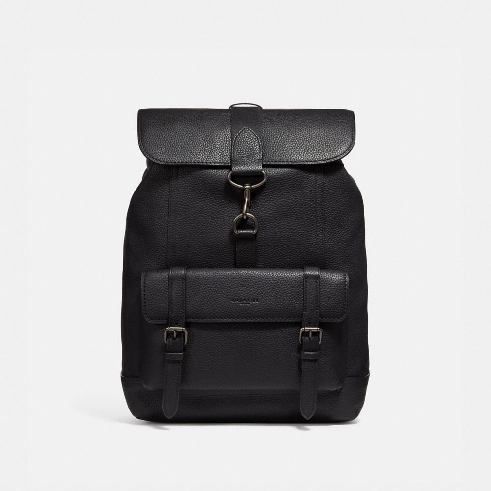 COACH®,BLEECKER BACKPACK,X-Large,Black Copper/Black,Front View