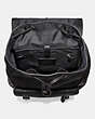 COACH®,BLEECKER BACKPACK,Pebbled Leather,X-Large,Black Copper/Black,Inside View,Top View