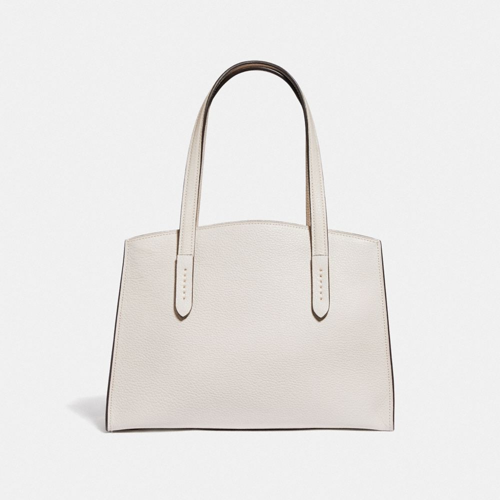 COACH®,CABAS CHARLIE 28,Cuir,Bronze/Craie,Back View