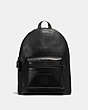 COACH®,ACADEMY BACKPACK,Leather,X-Large,Matte Black/Black,Front View