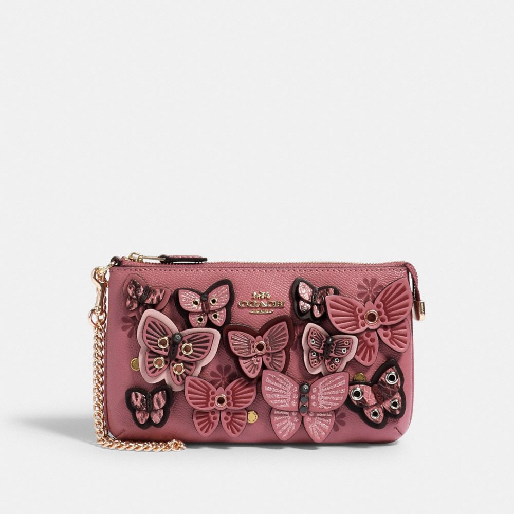 COACH Outlet Large Wristlet With Butterfly Applique