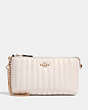 COACH®,LARGE WRISTLET WITH LINEAR QUILTING,Gold/Chalk,Front View