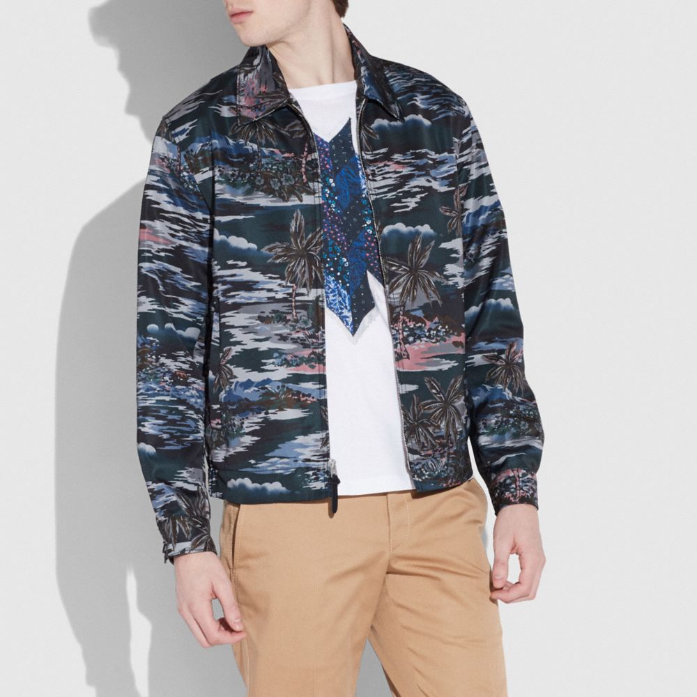 Hawaiian Print Skater Jacket