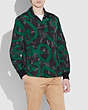 COACH®,COACH X KEITH HARING JACKET,Polyester,Keith Haring Hula Dance Black/Green,Scale View