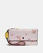 Triple Small Wallet In Colorblock With Floral Bow Print