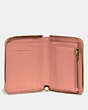 COACH®,SMALL ZIP AROUND WALLET,Leather,Gold/Light Peach,Inside View,Top View