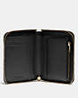 COACH®,SMALL ZIP AROUND WALLET,Leather,Light Gold/Black,Inside View,Top View
