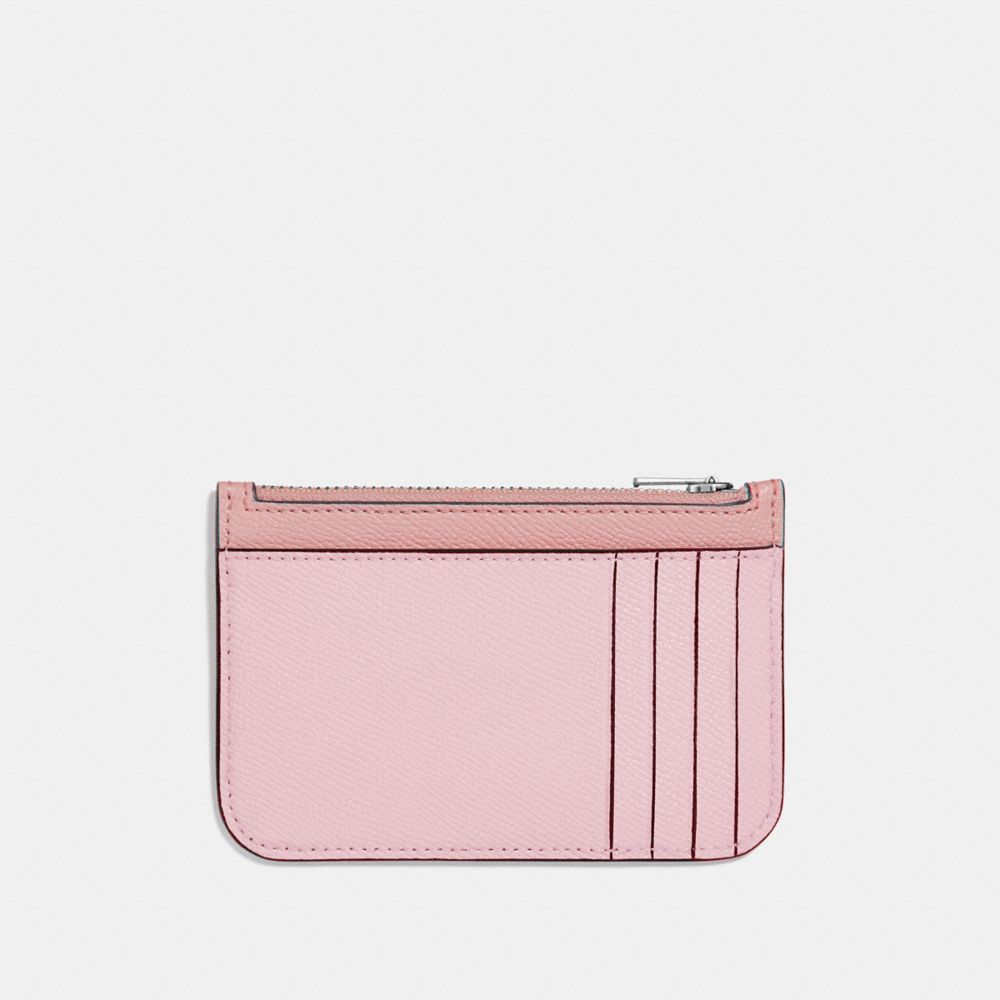 Porte-cartes zippé en colorblock