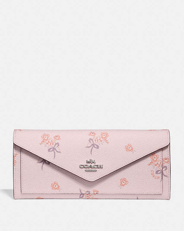 Soft Wallet With Floral Bow Print | COACH®
