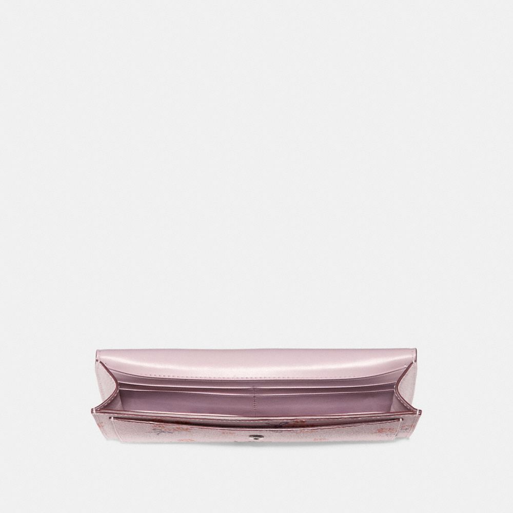 Soft Wallet With Floral Bow Print